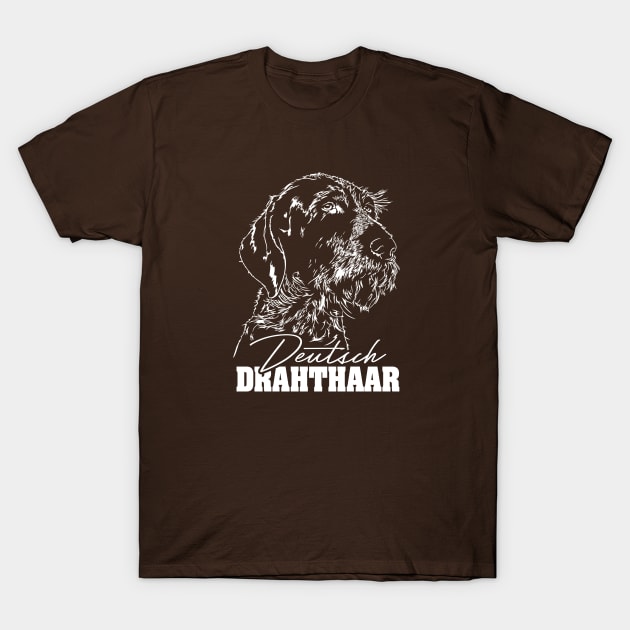 Deutsch Drahthaar dog Portrait T-Shirt by wilsigns